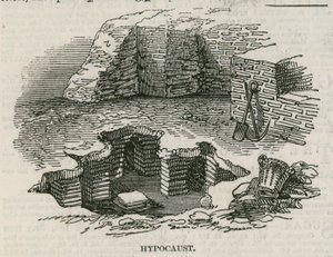 Villa romana descoberta em Lower Thames Street, Londres: Hypocaust de English School