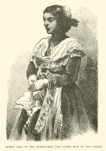 Menina romana do Trastavere, o outro lado do Tibre de English School