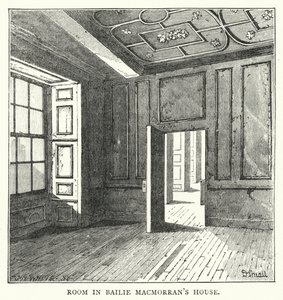 Quarto na Casa do Bailie Macmorran (gravura) de English School