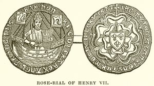 Rose-Rial de Henry VII de English School