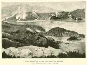 Rotomahana, ou o lago morno, Nova Zelândia de English School