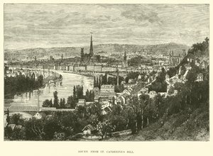 Rouen a partir de St Catherines Hill de English School