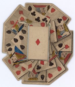 Roundel de cartas de baralho de English School