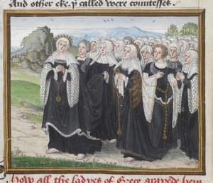 Roy 18 D II f.160 mulheres gregas a caminho de Tebas, do 