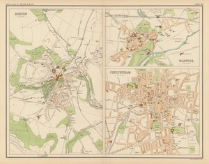 Royal Atlas, c 1900: Buxton; Warwick; Cheltenham (cor litho) de English School