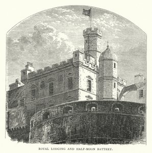 Royal Lodging and Half-Moon Battery (gravura) de English School