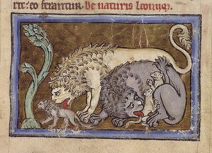 Royal MS 12 C XIX, f.6r Lions, de 
