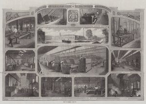 Royal Small Arms Factory in Enfield (gravura) de English School