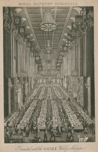 Banquete real, Guildhall, em Londres de English School