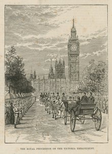 Procissão Real no Victoria Embankment de English School