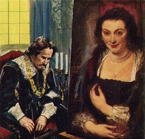 Rubens com um retrato de sua esposa morta, Isabella