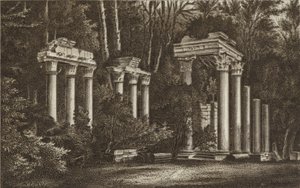 Ruínas na Água da Virgínia (litho) de English School