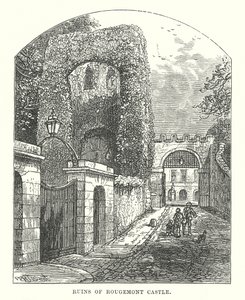 Ruínas do castelo de Rougemont (gravura) de English School