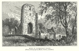 Ruínas do Priorado de Ulverscroft (gravura) de English School