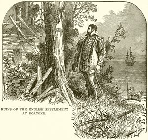 Ruínas do assentamento inglês em Roanoke