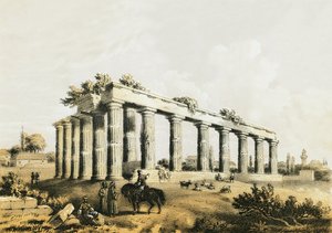 Ruínas do templo em Corinto
