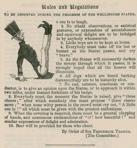 Regras e Regulamentos a serem observados durante o progresso da Estátua de Wellington de English School