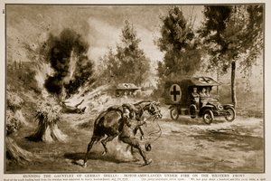 Correndo a Manopla das Conchas Alemãs: Ambulâncias motoras sob fogo na Frente Ocidental, 1914-19 de English School