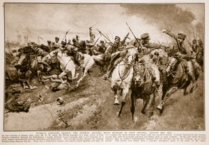 Cossacos russos cobram os hussardos alemães, 1914-19 de English School