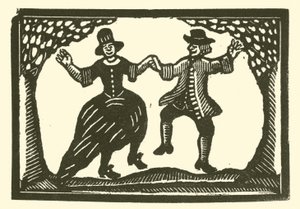 Dançarinos rústicos (xilogravura) de English School