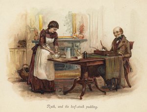 Ruth, e o pudim de carne de vaca (chromolitho) de English School