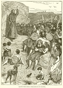 São Columba pregando em Mona de English School