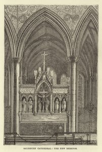 Catedral de Salisbury, o novo retábulo de English School