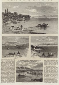 Pesca de salmão no rio Tay de English School