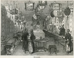 Saloon de lixo chinês trouxe para Londres como uma curiosidade de English School