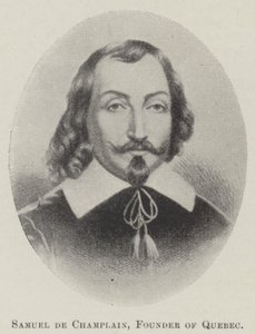 Samuel de Champlain, Fundador do Quebec (litho) de English School