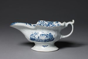 Barco de molho, possivelmente feito por Worcester Porcelain Factory ou Bristol Porcelain Factory, c.1752 de English School