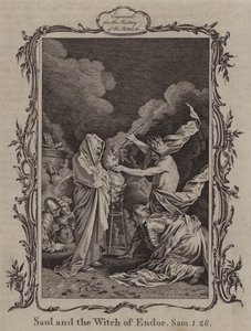 Saul e a bruxa de Endor (gravura) de English School