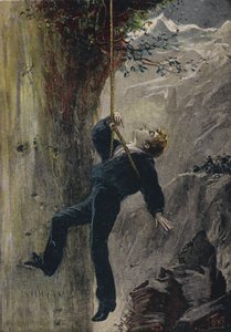 Salvo. Ilustração de The Natural Bridge, ou One Niche the Highest, de Elihu Burritt (cor litho) de English School