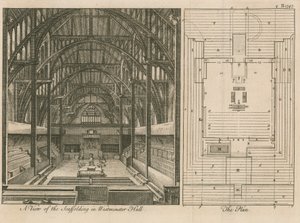 Andaime em Westminster Hall de English School