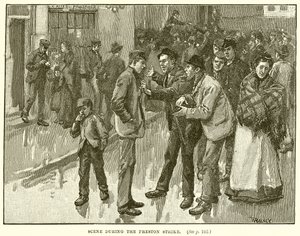 Cena durante a greve de preston de English School