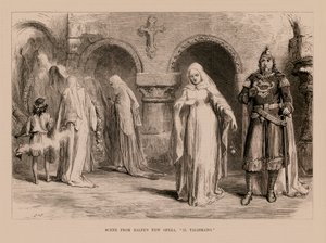 Szene aus Balfes neuer Oper, "Il Talismano" (Gravur) von English School