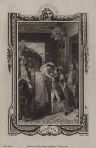 Cena de Clarissa, por Samuel Richardson de English School