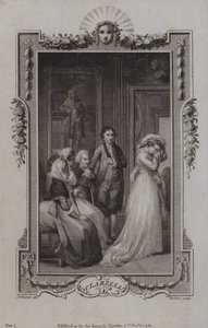 Cena de Clarissa, por Samuel Richardson de English School