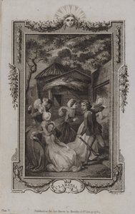 Cena de Clarissa, por Samuel Richardson de English School