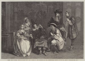 Cena de "Medecin Malgre Lui" de Moliere (gravura) de English School