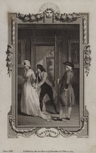 Cena da História de Sir Charles Grandison, de Samuel Richardson de English School