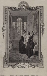 Cena da História de Sir Charles Grandison, de Samuel Richardson de English School
