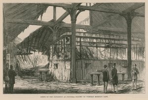 Cena da explosão na estação Victoria na manhã de terça-feira, 1884 de English School