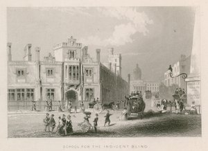 Escola para o cego indecente, St Georges Field, Southwark, Londres de English School