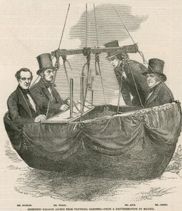 Subida de balão científica de Vauxhall Gardens, Londres de English School