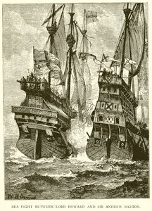 Luta no Mar entre Lord Howard e Sir Andrew Barton de English School