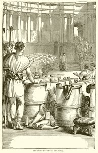 Senadores entrando no salão de English School