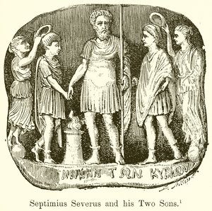 Septimius Severus e seus dois filhos de English School