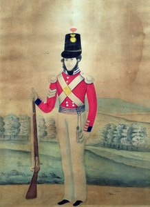 Sargento, Exército Britânico, c.1815 (wc no papel) de English School