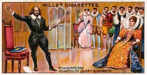 Shakespeare lendo para a rainha Elizabeth de English School